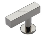 Heritage Brass Offset Square Cabinet Knob, Polished Nickel - C4760.44-PNF