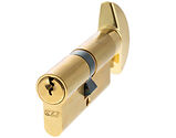Atlantic UK AGB Euro Profile 5 Pin Cylinder Key & Turn (30mm/30mm OR 35mm/35mm), Polished Brass - C620012525