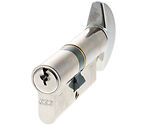 Atlantic UK AGB Euro Profile 5 Pin Cylinder Key & Turn (30mm/30mm OR 35mm/35mm), Polished Chrome - C620302525