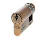 Atlantic UK AGB Euro Profile 5 Pin Single Cylinder (30mm/10mm OR 35mm/15mm), Matt Antique Brass - C630720525