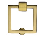 Heritage Brass Square Drop Cabinet Pull, Polished Brass - C6311-PB