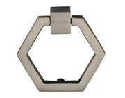 Heritage Brass Hexagon Cabinet Drop Pull, Antique Brass - C6334-AT