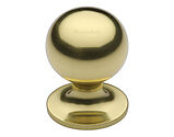 Heritage Brass Ball Design Cabinet Knob (25mm, 32mm OR 38mm), Polished Brass - C8321-PB
