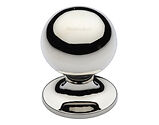 Heritage Brass Ball Design Cabinet Knob (25mm, 32mm OR 38mm), Polished Nickel - C8321-PNF
