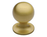 Heritage Brass Ball Design Cabinet Knob (25mm, 32mm OR 38mm), Satin Brass - C8321-SB