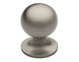 Heritage Brass Ball Design Cabinet Knob (25mm, 32mm OR 38mm), Satin Nickel - C8321-SN
