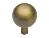 Heritage Brass Sphere Design Cabinet Knob (22mm OR 28mm), Antique Brass - C8323-AT