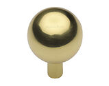 Heritage Brass Sphere Design Cabinet Knob (22mm OR 28mm), Polished Brass - C8323-PB