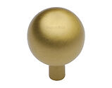 Heritage Brass Sphere Design Cabinet Knob (22mm OR 28mm), Satin Brass - C8323-SB