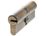 Atlantic UK AGB Euro Profile 15 Pin Double Cylinder (35mm/35mm OR 40mm/40mm), Matt Antique Brass - CA00723030