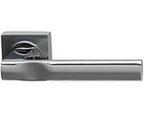 Intelligent Hardware Cambridge Door Handles On Square Rose, Dual Finish Polished Chrome & Satin Chrome - CAM.09.PCP/SCP (sold in pairs)