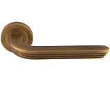 Carlisle Brass Manital Cloud Door Handles On Round Rose, Antique Brass - CD5AB (sold in pairs)