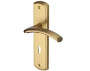 Heritage Brass Centaur, Satin Brass Door Handles - CEN1000-SB (sold in pairs)