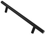 Eurospec 22mm Diameter Grade 304 Stainless Steel T-Bar Pull Handle (300mm OR 450mm c/c), Matt Black - CFPT1300MB