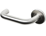 Consort Door Handles On Round Rose, Satin Stainless Steel - CH100.G3.SSS (sold in pairs)