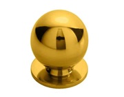 Carlisle Brass Fingertip Ball Cupboard Knob, Polished Brass - CH6