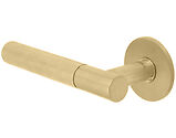 Consort Heavy Duty Knurled Lever Handle On Slim Line Rose, PVD Satin Gold - CH980SVG (sold in pairs)