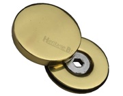 Heritage Brass Decorative Bolt Head Cover, Polished Brass - COV-12-PB