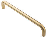 Eurospec 19mm Diameter D Pull Handles (300mm OR 450mm), Satin PVD Stainless Brass - CSD1300SPVD