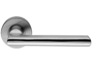 Eurospec Flat Stainless Steel Door Handles - Satin Stainless Steel - CSL1134 (sold in pairs)
