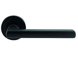 Eurospec Flat Stainless Steel Door Handles, Matt Black Stainless Steel - CSL1134MB (sold in pairs)