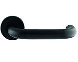 Eurospec Nera Return To Door Handles On Slim Fit 6mm Rose - Grade 304 Matt Black Stainless Steel - CSL1190MB (sold in pairs)