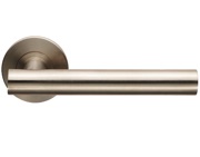 Eurospec Philadelphia T-Bar Door Handles On Slim Fit 6mm Rose - Grade 304 Satin Stainless Steel - CSL1194/6SSS