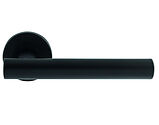 Eurospec Philadelphia T-Bar Door Handles On Slim Fit 6mm Rose - Grade 304 Matt Black Stainless Steel - CSL1194MB