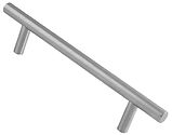 Eurospec 19mm Diameter Grade 201 Stainless Steel T-Bar Pull Handle (Various Sizes), Satin Stainless Steel - CSPT1225SSS/201