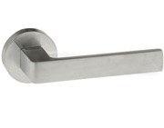 Atlantic Forme CleanTouch Asti Designer Lever On Round Minimal Rose, Satin Chrome - CTFMR254SC (sold in pairs)