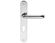 Atlantic CleanTouch RTD Solid Brass Safety Lever On Rounded Backplate, Polished Chrome - CTLOBRERTDPC (sold in pairs)