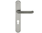 Atlantic CleanTouch RTD Solid Brass Safety Lever On Rounded Backplate, Satin Chrome - CTLOBRERTDSC (sold in pairs)