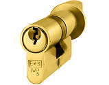 Eurospec MP5 Euro Profile British Standard 5 Pin Cylinder & Turn, (Various Sizes) Polished Brass - CYA71360PB