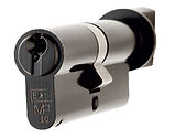 Eurospec MP10 Euro Profile British Standard 10 Pin Offset Cylinders And Turn, (Various Sizes) Black - CYH713OFF