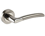 Access Hardware Door Handles On Round Rose, Dual Chrome Plated Aluminium - D24 (sold in pairs)
