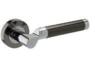 Access Hardware Black Chrome, Dual Finish Polished Chrome & Black Nickel Door Handles - D4310DB (sold in pairs)