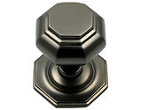 Prima Octagonal Centre Door Knobs (60mm Or 67mm), Dark Bronze - DB15A