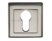 Heritage Brass Art Deco Euro Profile Key Escutcheon, Polished Nickel - DEC7020-PNF