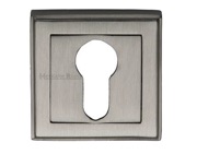 Heritage Brass Art Deco Euro Profile Key Escutcheon, Satin Nickel - DEC7020-SN