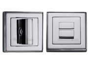 Heritage Brass Art Deco Square (54mm x 54mm) Turn & Release, Polished Chrome - DEC7030-PC