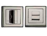 Heritage Brass Art Deco Square (54mm x 54mm) Turn & Release, Polished Nickel - DEC7030-PNF
