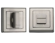 Heritage Brass Art Deco Square (54mm x 54mm) Turn & Release, Satin Nickel - DEC7030-SN