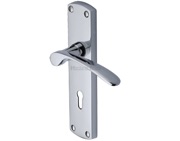 Heritage Brass Diplomat Polished Chrome Door Handles - DIP7800-PC (sold in pairs)
