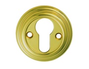 Carlisle Brass Delamain Euro Profile Escutcheon, Polished Brass - DK1