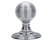 Carlisle Brass Delamain Reeded Concealed Fix Mortice Door Knob, Polished Chrome - DK37CCP (sold in pairs)