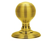 Carlisle Brass Delamain Reeded Concealed Fix Mortice Door Knob, Polished Brass - DK37C (sold in pairs)