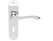 Carlisle Brass Andros Door Handles On Backplate, Polished Chrome - DL180CP (sold in pairs)