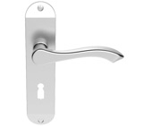 Carlisle Brass Andros Door Handles On Backplate, Satin Chrome - DL180SC (sold in pairs)