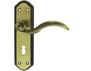 Carlisle Brass Wentworth Door Handles On Backplate, Florentine Bronze - DL340FB (sold in pairs)