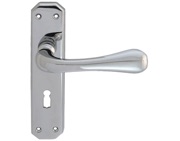 Carlisle Brass Eden Door Handles On Backplate, Polished Chrome - DL410CP (sold in pairs)